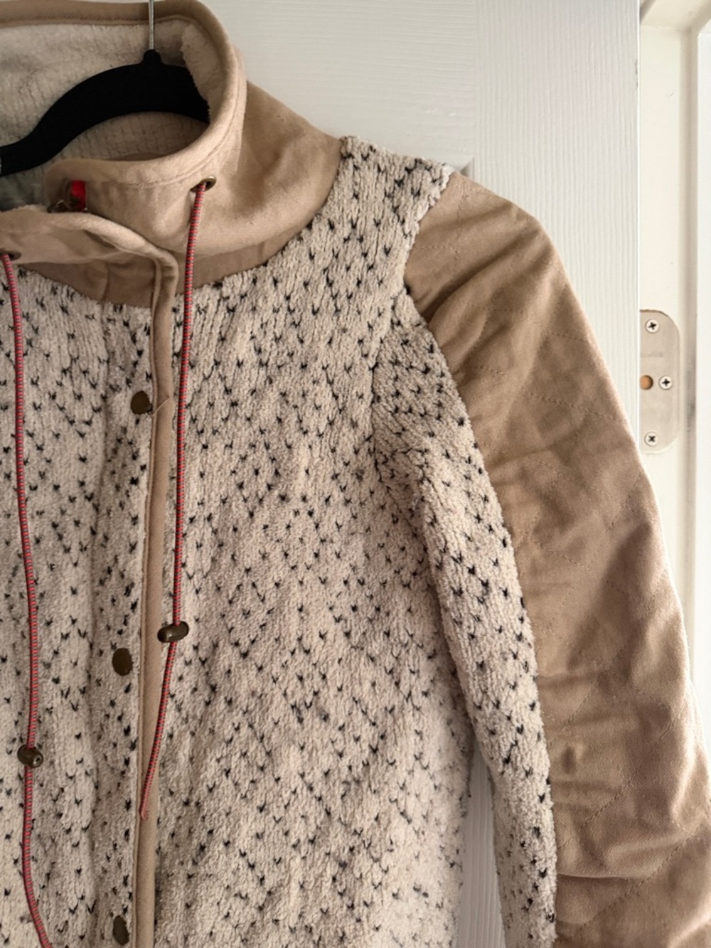 Sleeping on Snow Anthropologie Cream & Tan Contrast Women's Jacket - Picture 7 of 15